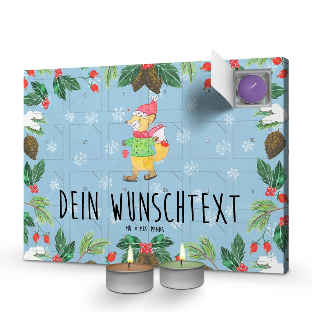 Personalisierter Duftkerzen Adventskalender Fuchs  Schlittschuhe Personalisierter Duftkerzen Adventskalender, Advent, Winter, Heiligabend, Wintermotiv, Nikolaus, Weihnachten, Weihnachtsdeko, Weihnachtsbaum, Weihnachtsmann, Weihnachtstage, Weihnachtszeit, Tannenbaum