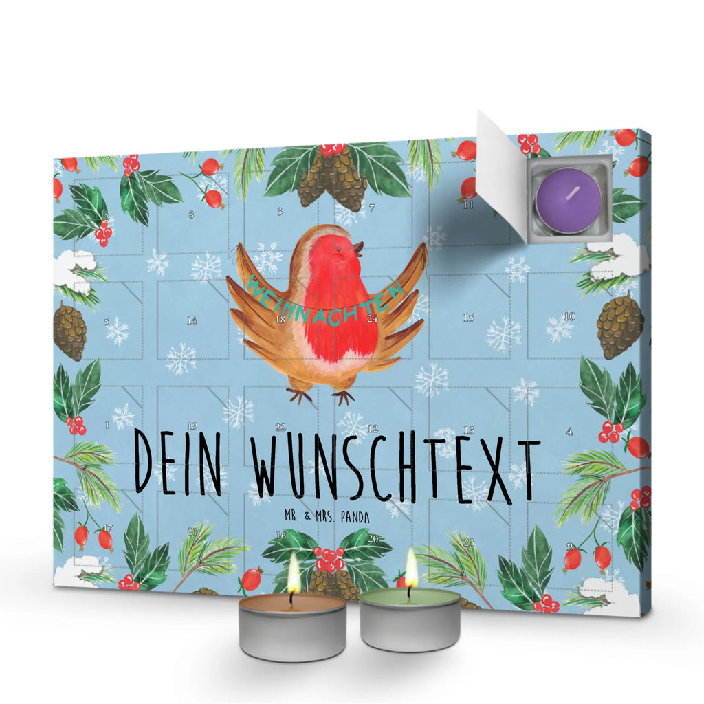 Personalisierter Duftkerzen Adventskalender Rotkehlchen Weihnachten Personalisierter Duftkerzen Adventskalender, Nikolaus, Winter, Advent, Heiligabend, Wintermotiv, Weihnachten, Weihnachtsdeko, Xmas, Vogel, Weihnachtsgruß, Frohe Weihnachten, Weihnachtsmotiv