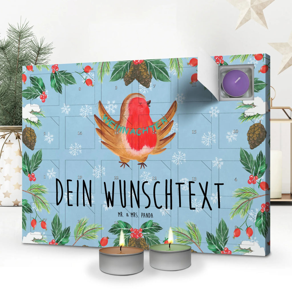 Personalisierter Duftkerzen Adventskalender Rotkehlchen Weihnachten Personalisierter Duftkerzen Adventskalender, Nikolaus, Winter, Advent, Heiligabend, Wintermotiv, Weihnachten, Weihnachtsdeko, Xmas, Vogel, Weihnachtsgruß, Frohe Weihnachten, Weihnachtsmotiv