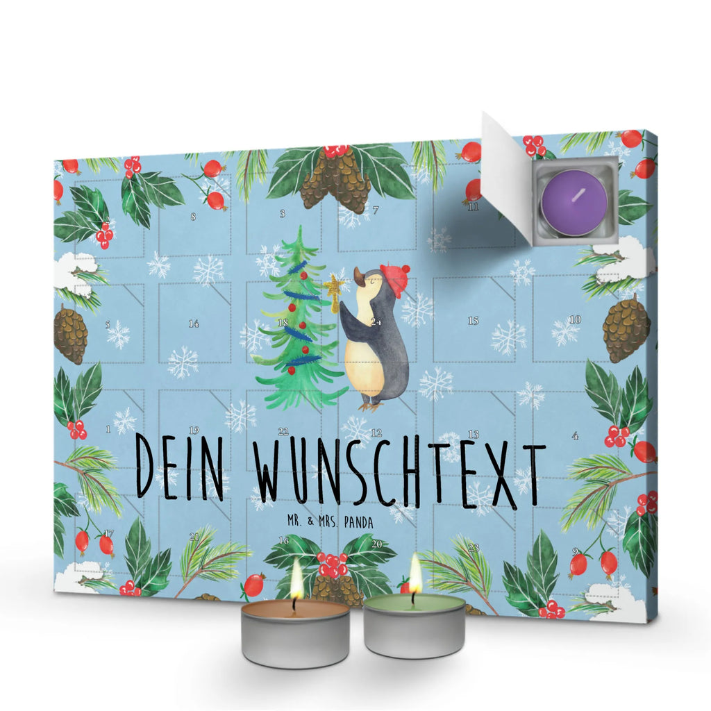 Personalisierter Duftkerzen Adventskalender Pinguin Weihnachtsbaum Personalisierter Duftkerzen Adventskalender, Nikolaus, Winter, Advent, Heiligabend, Wintermotiv, Weihnachten, Weihnachtsdeko, Pinguin