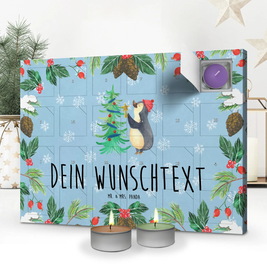 Personalisierter Duftkerzen Adventskalender Pinguin Weihnachtsbaum Personalisierter Duftkerzen Adventskalender, Nikolaus, Winter, Advent, Heiligabend, Wintermotiv, Weihnachten, Weihnachtsdeko, Pinguin