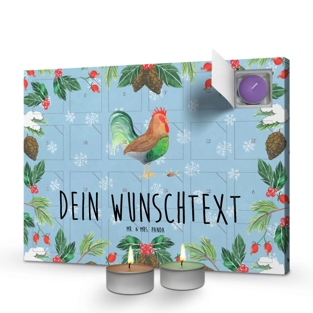 Personalisierter Duftkerzen Adventskalender Hahn Korn Personalisierter Duftkerzen Adventskalender, Landwirt, Landwirtin, Hoftiere, Bauernhof, Henne, Hahn, Natur, Eier, Korn