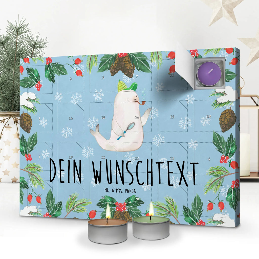 Personalisierter Duftkerzen Adventskalender Robbe Sherlock Personalisierter Duftkerzen Adventskalender, Tiermotive, Tiere, Gute Laune, Lustige Sprüche