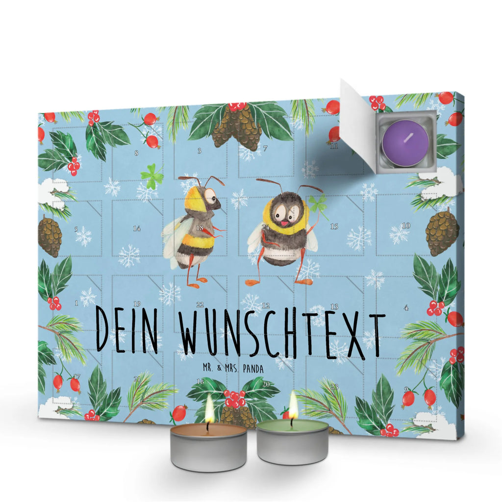 Personalisierter Duftkerzen Adventskalender Hummeln Kleeblatt Personalisierter Duftkerzen Adventskalender, Tiermotive, Tiere, Gute Laune, Lustige Sprüche, Spruch Fröhlich, Biene Deko, Hummel, Spruch schön, glücklich sein, glücklich Werden, Biene, Spruch Positiv