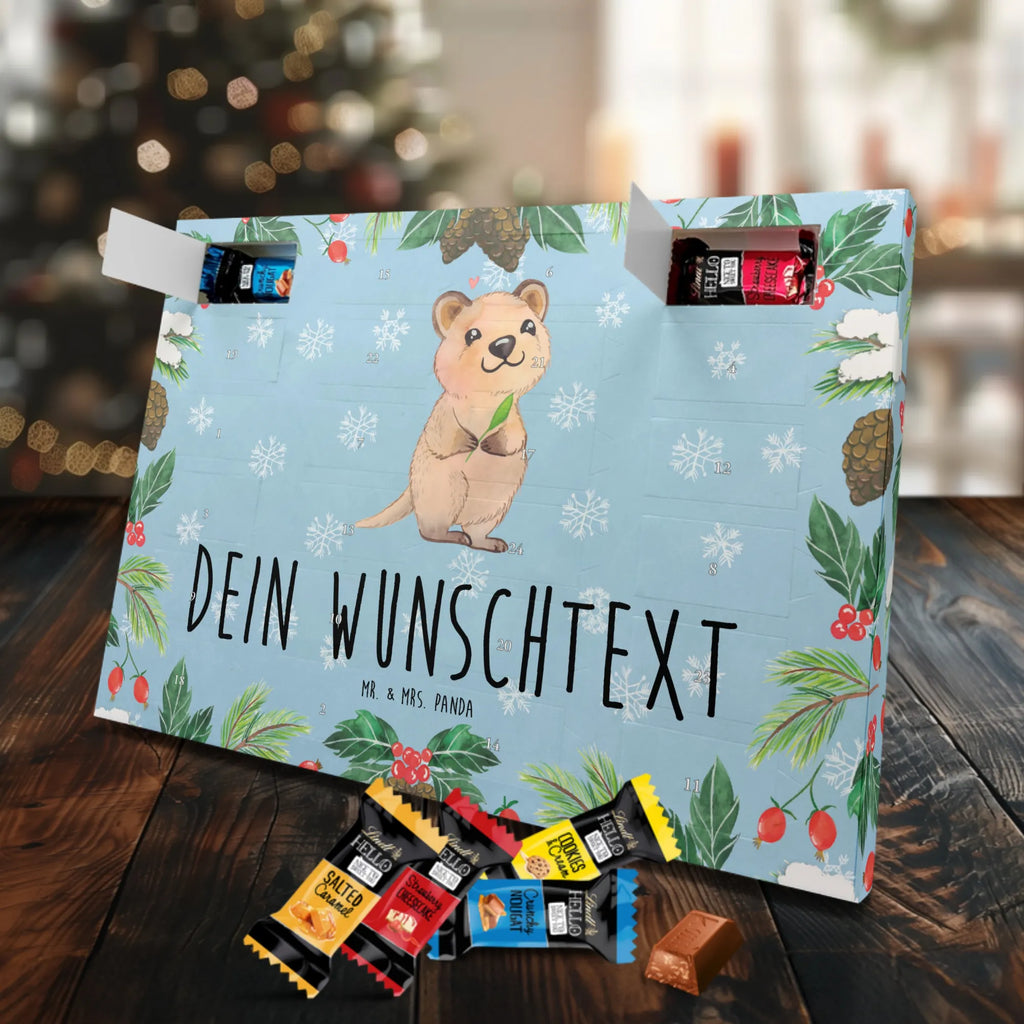 Adventskalender mit Namen Quokka Happy Personalisierter Adventskalender, Adventskalender mit Namen, Gute Laune, Lustige Sprüche, Tiere, Tiermotive, Lustiger Spruch, Quokka, Dinge Erledigen, Verschieben, Aufschieberitis, Niedliches Tier
