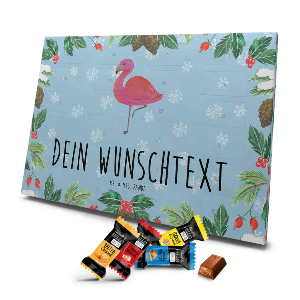 Personalisierter Schoko Adventskalender Flamingo Classic Personalisierter Adventskalender, Adventskalender mit Namen, Flamingo, Stolz, Spruch, Selbstliebe, Sohn, Freundinnen, Ich, für Mich, Tochter, Geschwister, Freundin, Außenseiter, Einzigartig