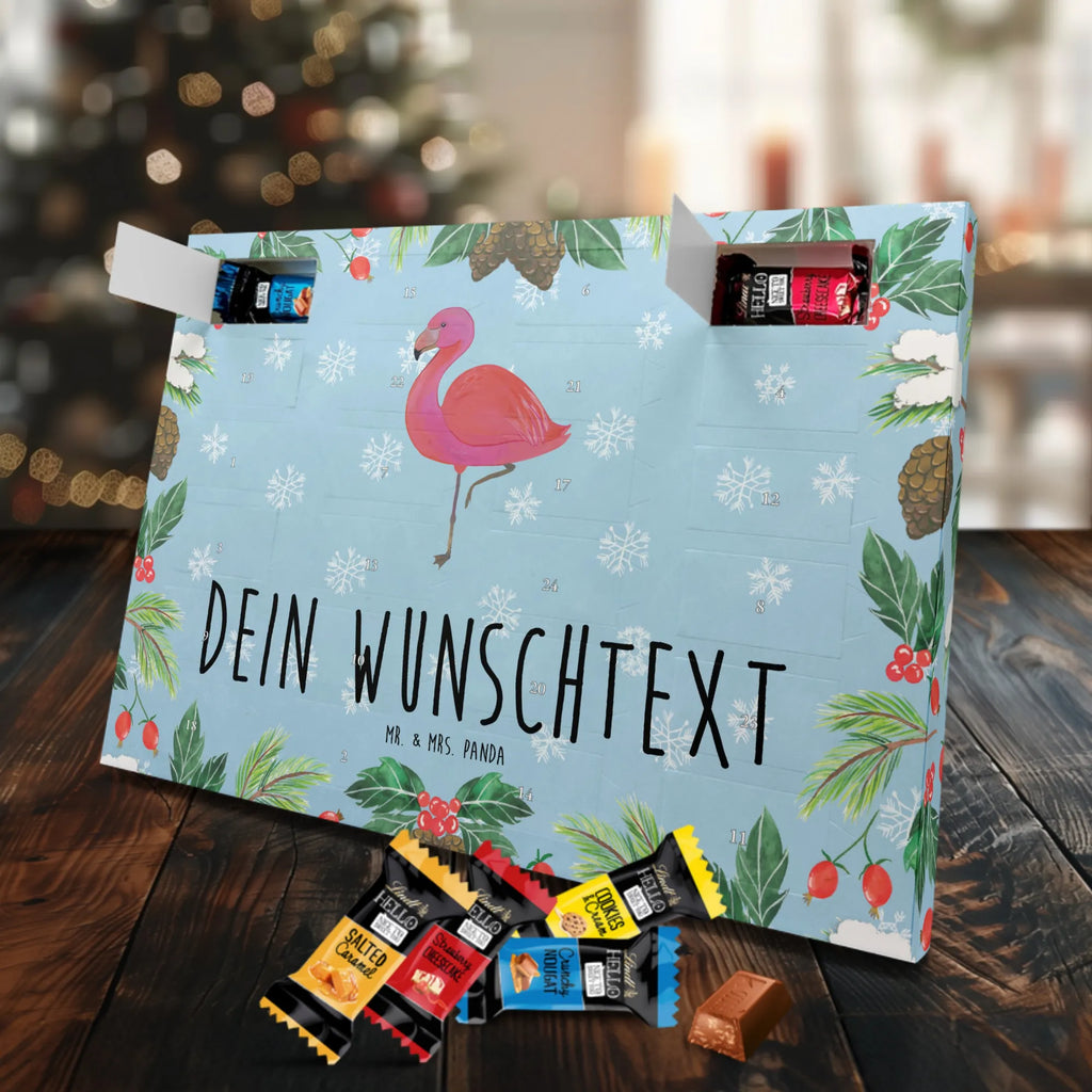 Personalisierter Schoko Adventskalender Flamingo Classic Personalisierter Adventskalender, Adventskalender mit Namen, Flamingo, Stolz, Spruch, Selbstliebe, Sohn, Freundinnen, Ich, für Mich, Tochter, Geschwister, Freundin, Außenseiter, Einzigartig