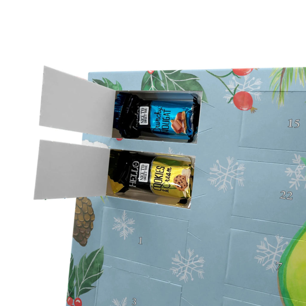 Adventskalender mit Namen Avocado Glücklich Personalisierter Adventskalender, Adventskalender mit Namen, Gesund, Vegan, Veggie, Avocado, Chaos