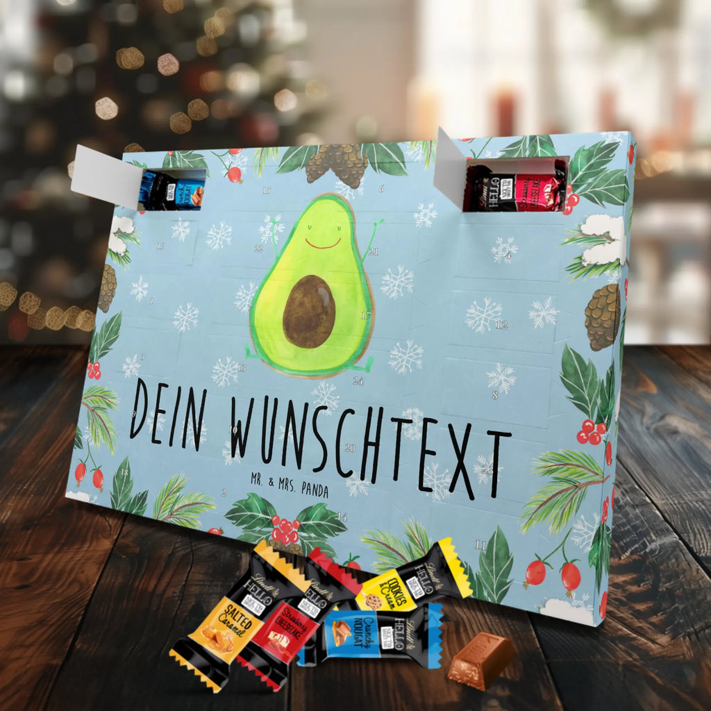 Adventskalender mit Namen Avocado Glücklich Personalisierter Adventskalender, Adventskalender mit Namen, Gesund, Vegan, Veggie, Avocado, Chaos