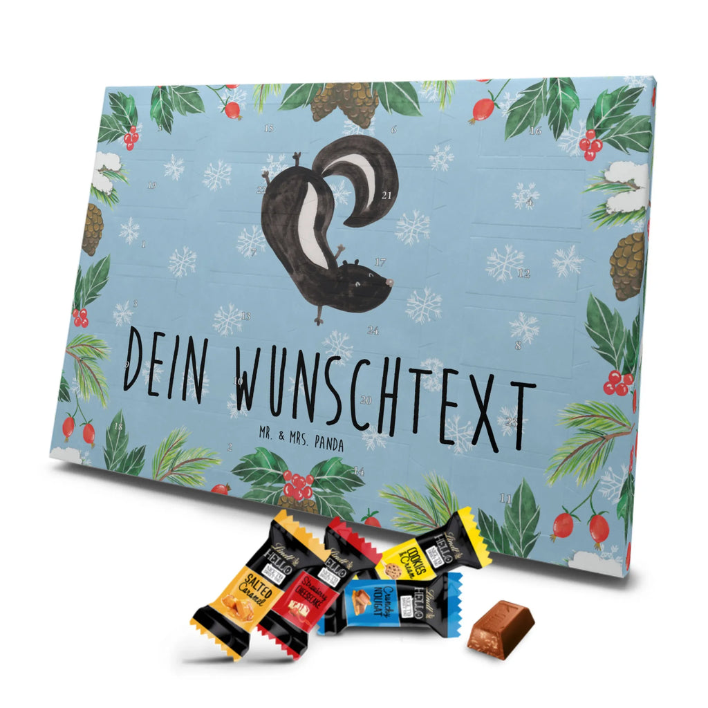 Adventskalender mit Namen Stinktier Handstand Adventskalender mit Namen, Personalisierter Adventskalender, Stinktier, Skunk, Stinki, Raubtier, Verpielt, Stinker, Wildtier, Spielplatz, Kind