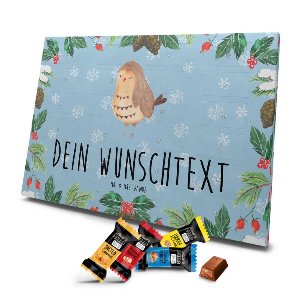 Adventskalender mit Namen Eule Zufrieden Personalisierter Adventskalender, Adventskalender mit Namen, Eule, Romantisch, Eule Spruch, Owl, Wortspiel Lustig, Liebe Spruch, Eule Deko, Geschenk Hochzeitstag, Spruch schön