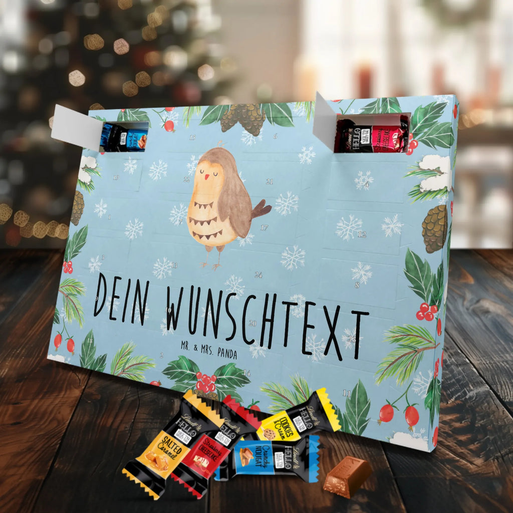 Adventskalender mit Namen Eule Zufrieden Personalisierter Adventskalender, Adventskalender mit Namen, Eule, Romantisch, Eule Spruch, Owl, Wortspiel Lustig, Liebe Spruch, Eule Deko, Geschenk Hochzeitstag, Spruch schön