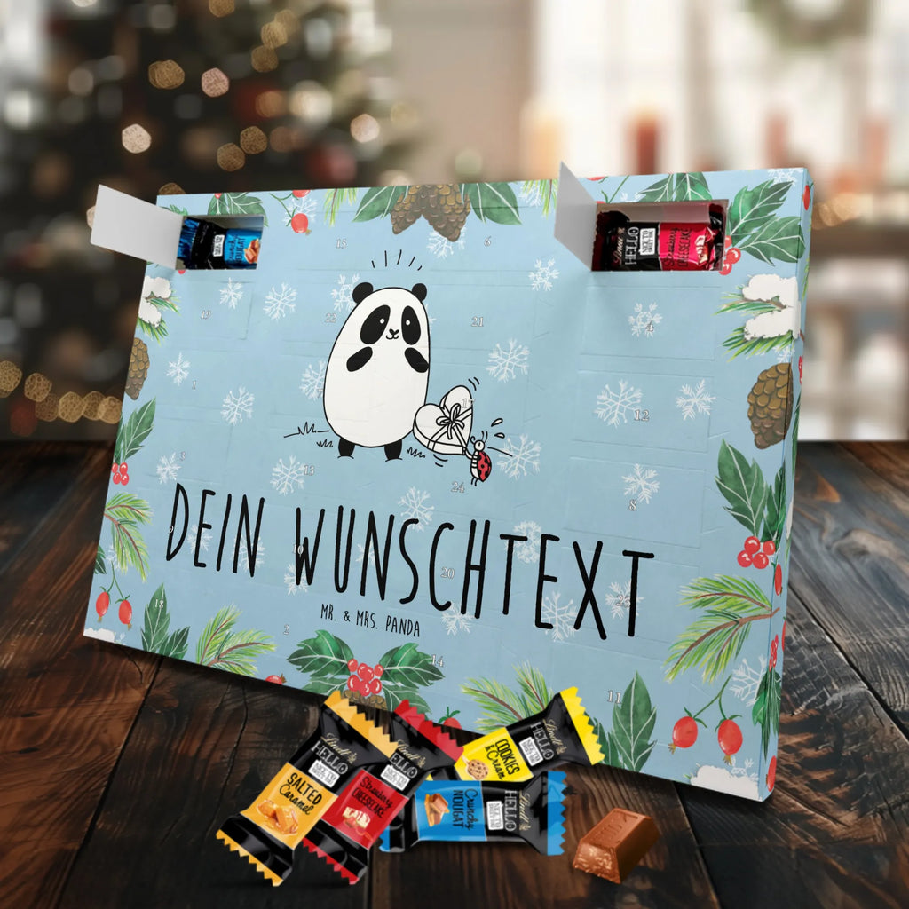  Panda Thank you Adventskalender mit Namen, Personalisierter Adventskalender