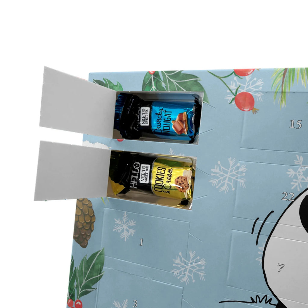 Adventskalender mit Namen Panda Zusammenhalt Adventskalender mit Namen, Personalisierter Adventskalender