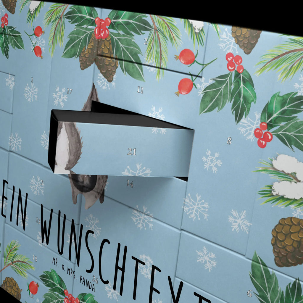 Personalisierter Befüllbarer Adventskalender Stinktier Angriff Befüllbarer Adventskalender, Adventskalender Zum Selbst Befüllen, Stinktier, Skunk, Wildtier, wütend, Drohung, Stinki, Stinker, Raubtier