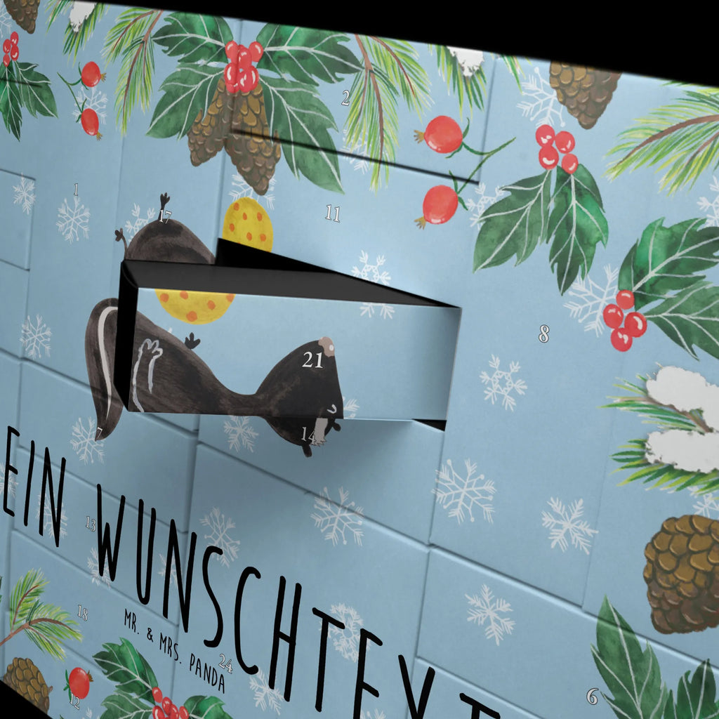 Personalisierter Befüllbarer Adventskalender Stinktier Ball Befüllbarer Adventskalender, Adventskalender Zum Selbst Befüllen, Stinktier, Skunk, Raubtier, Weisheit, Verspielt, Wildtier, Stinki, Stinker