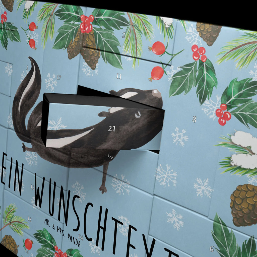 Personalisierter Befüllbarer Adventskalender Stinktier Yoga Befüllbarer Adventskalender, Adventskalender Zum Selbst Befüllen, Skunk, Stinktier, Raubtier, Liebe, Lache, Namaste, Stinker, Lebe, Stinki, Yoga, Wildtier