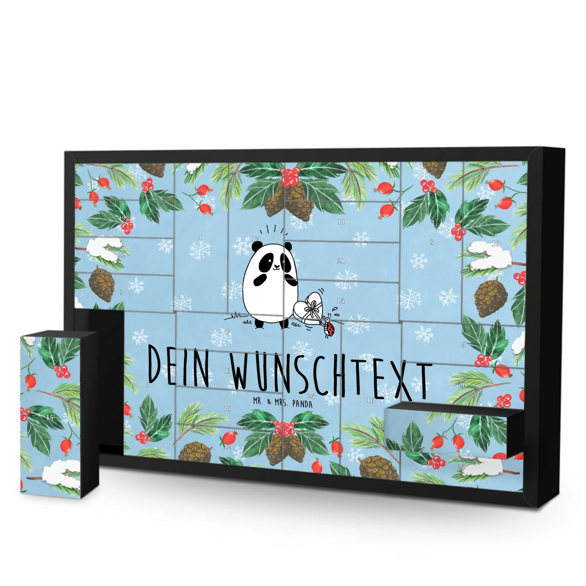 Personalisierter Befüllbarer Adventskalender Panda Dankeschön