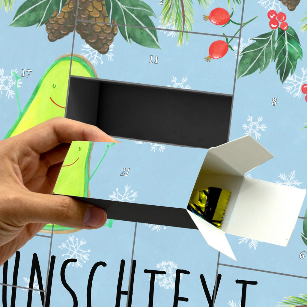 Personalisierter Befüllbarer Adventskalender Avocado Glücklich Befüllbarer Adventskalender, Adventskalender Zum Selbst Befüllen, Avocado, Gesund, Veggie, Vegan, Chaos