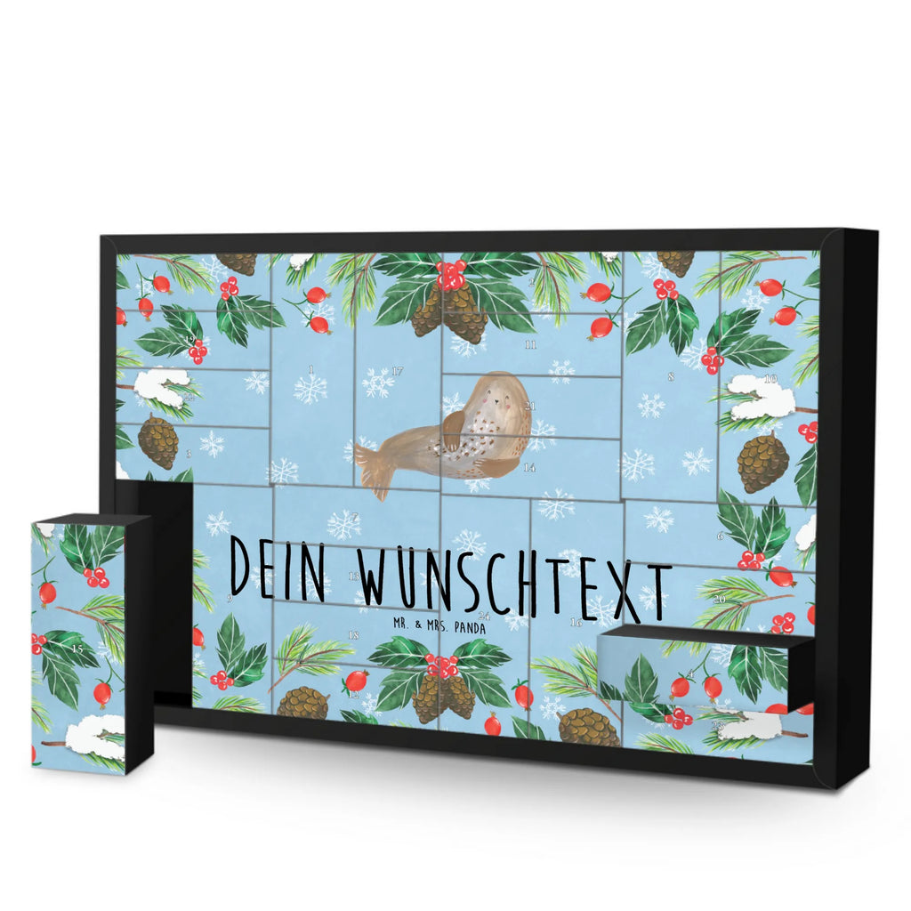 Personalisierter Befüllbarer Adventskalender Robbe Lachen Befüllbarer Adventskalender, Adventskalender Zum Selbst Befüllen, Tiermotive, Tiere, Gute Laune, Lustige Sprüche, Strand, Seehund, Robben, Meerestier, Nordsee, Ostsee, Robbe