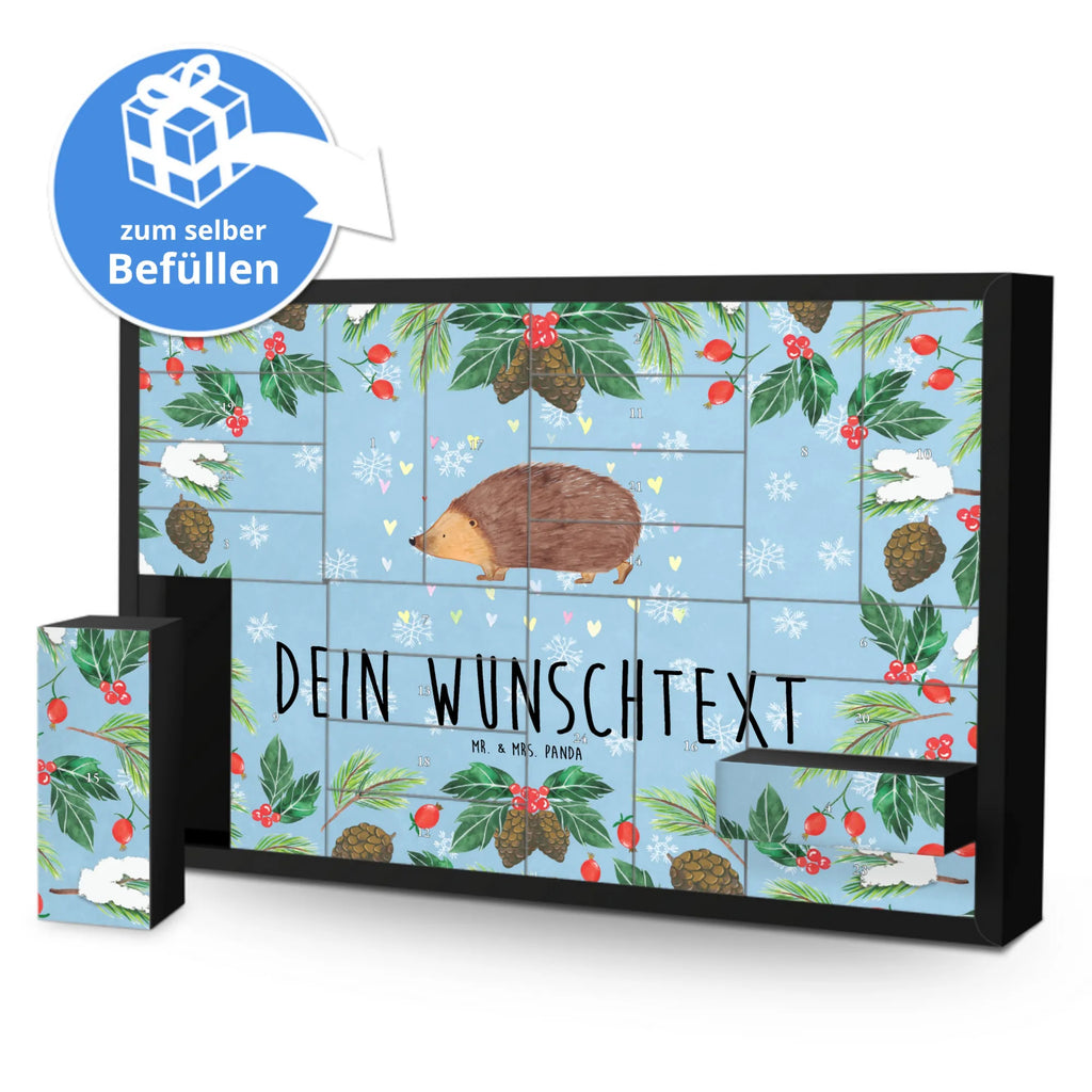 Personalisierter Befüllbarer Adventskalender Igel Herzen Adventskalender Zum Selbst Befüllen, Befüllbarer Adventskalender, Tiermotive, Tiere, Gute Laune, Lustige Sprüche, Kuss, Herzen, Igel, Herz, Vertrauen, Leben, Liebe