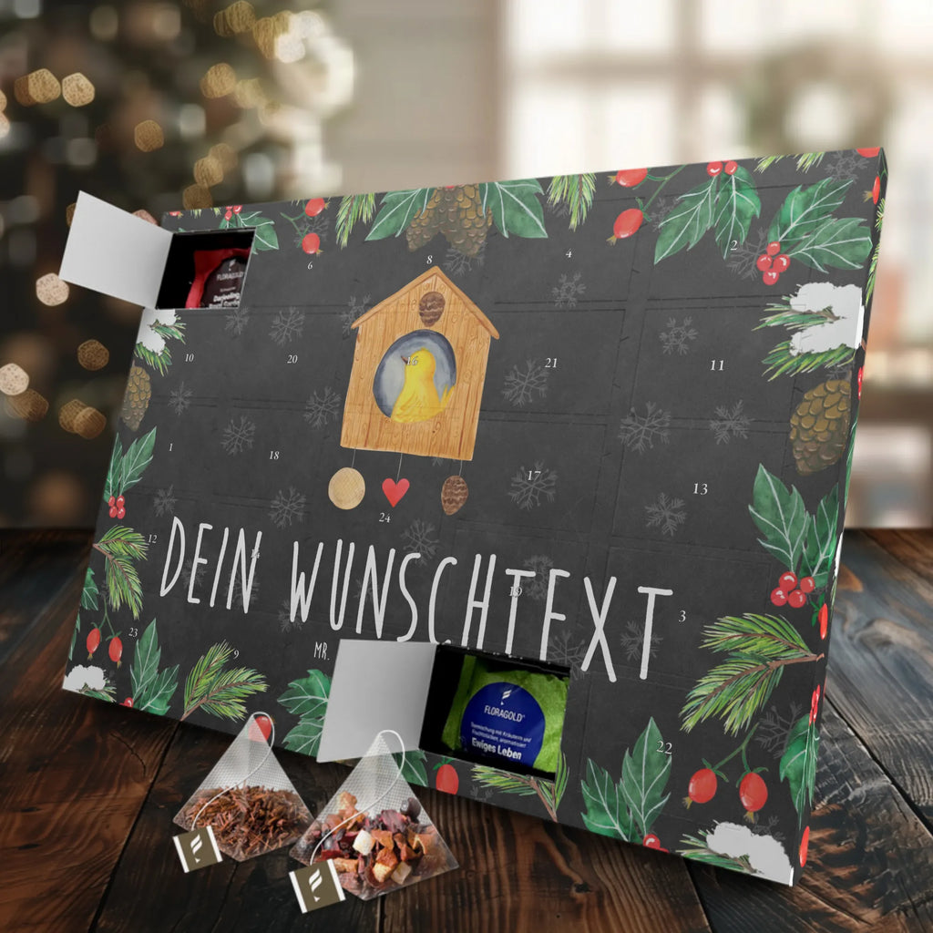 Personalisierter Tee Adventskalender Vogelhaus Home Personalisierter Tee Adventskalender, Tiermotive, Tiere, Gute Laune, Lustige Sprüche, Geschenk, Hausbau, Vogelhaus, Einzug, Umzug, Vogel, Haus, Home Sweet Home, Einzugsgeschenk