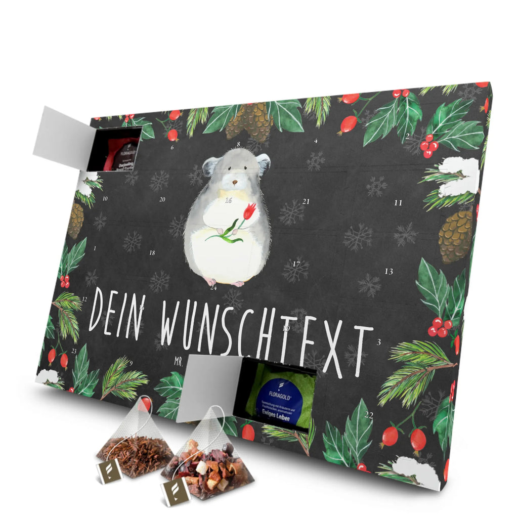 Personalisierter Tee Adventskalender Chinchilla Blume Personalisierter Tee Adventskalender, Tiere, Tiermotive, Gute Laune, Lustige Sprüche, Glücklichsein, Depressionen, Kummer, traurig sein, Chaos, Büroalltag, Büro, Liebeskummer, Chinchilla, Chinchillas