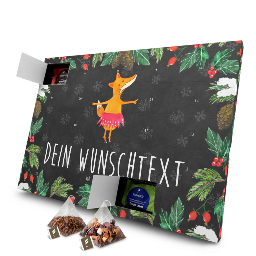 Personalisierter Tee Adventskalender Fuchs Ballerina Personalisierter Tee Adventskalender, Fuchs, Einladung, Geburtstag, Füchsin, Party, Tanzen, Füchse, Fuchs Spruch, Ballerina, Tänzerin, Ballett
