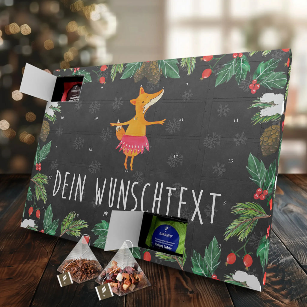 Personalisierter Tee Adventskalender Fuchs Ballerina Personalisierter Tee Adventskalender, Fuchs, Einladung, Geburtstag, Füchsin, Party, Tanzen, Füchse, Fuchs Spruch, Ballerina, Tänzerin, Ballett