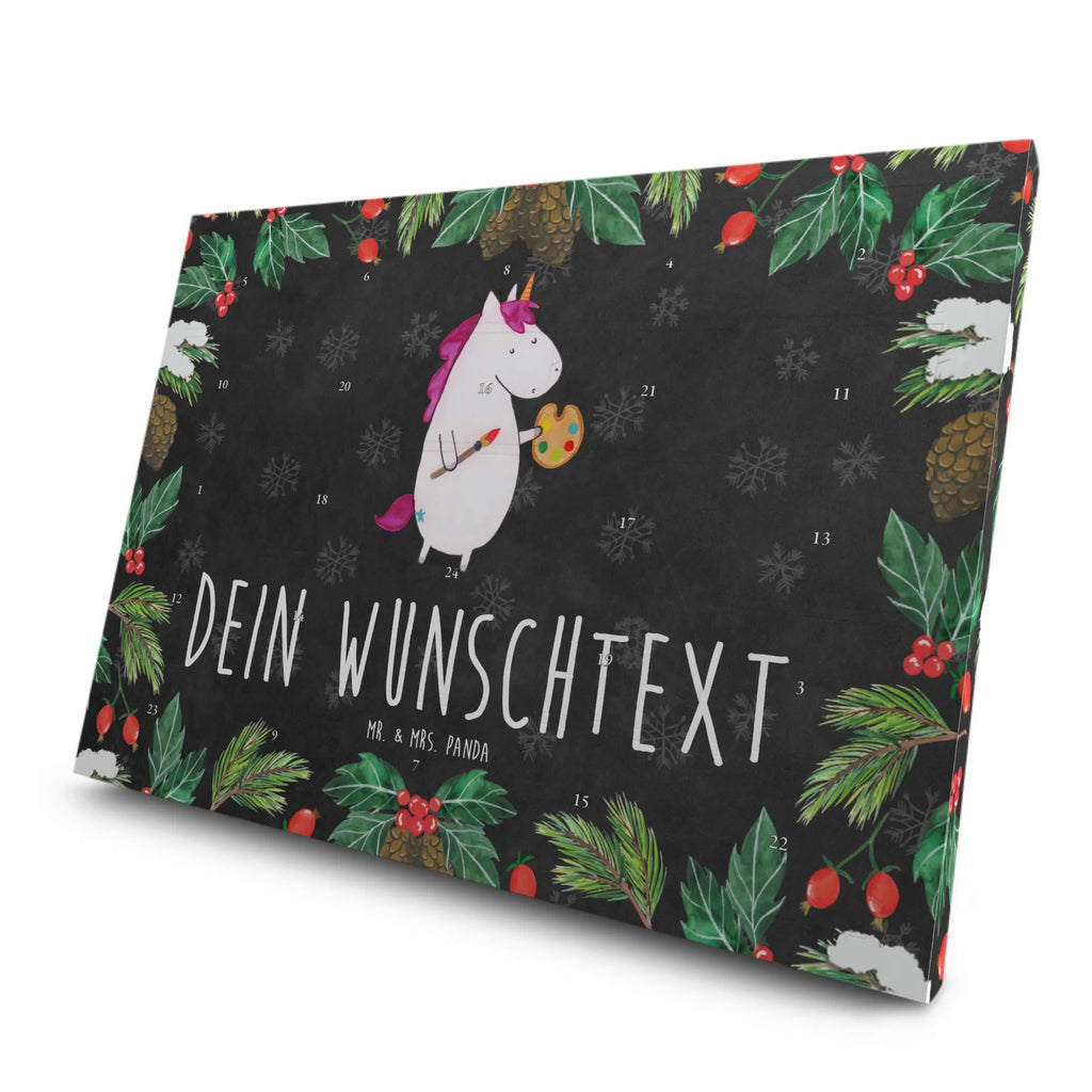 Personalisierter Tee Adventskalender Einhorn Künstler Personalisierter Tee Adventskalender, Unicorn, Einhorn, Einhörner, Einhorn Deko, Geschenk, Englisch, Malen, Maler, Künstler, Farbe, Zeichnen, Welt, Pinsel, Artist, Stift