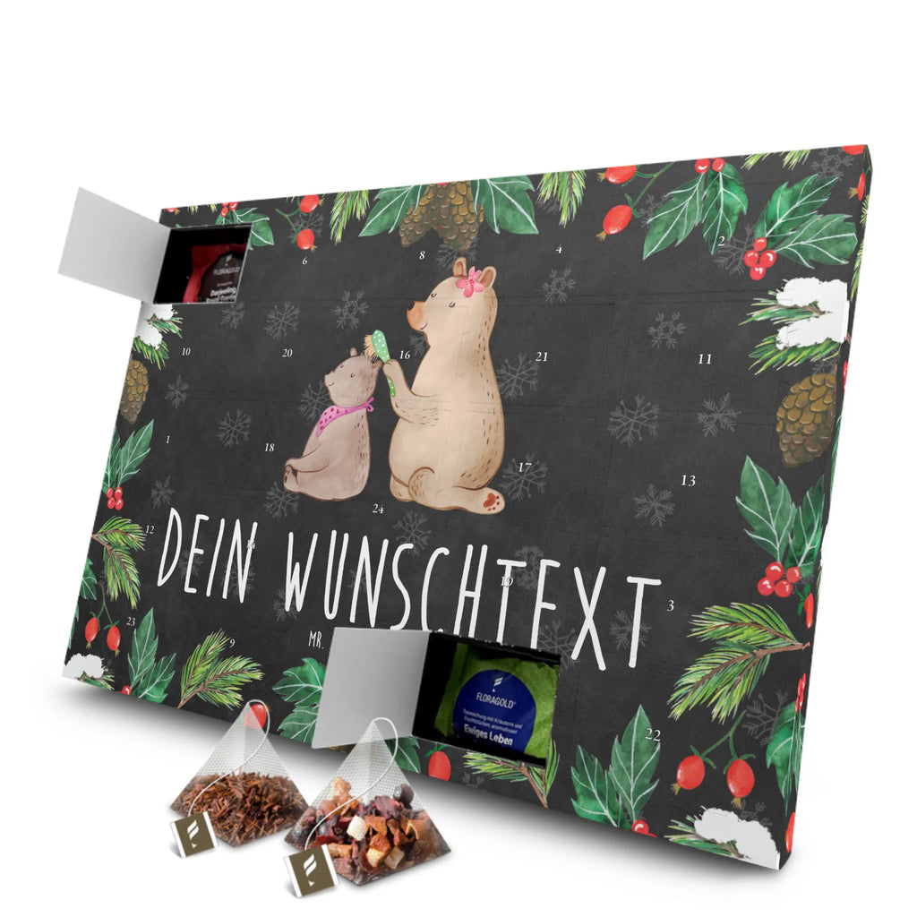 Personalisierter Tee Adventskalender Bär Kind Personalisierter Tee Adventskalender, Mama, Oma, Opa, Schwester, Papa, Bruder, Muttertag, Vatertag, Familie, Geschenk, Mutti, Mutter