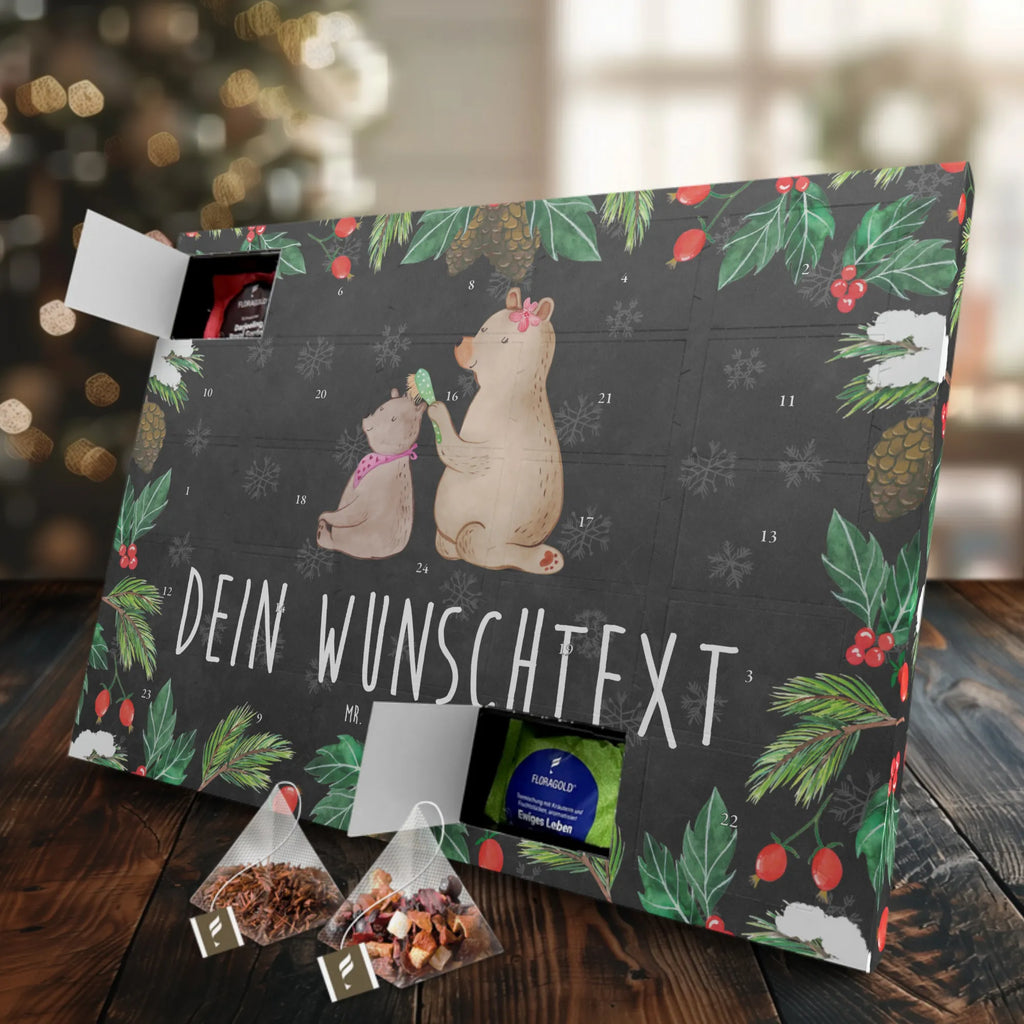 Personalisierter Tee Adventskalender Bär Kind Personalisierter Tee Adventskalender, Mama, Oma, Opa, Schwester, Papa, Bruder, Muttertag, Vatertag, Familie, Geschenk, Mutti, Mutter