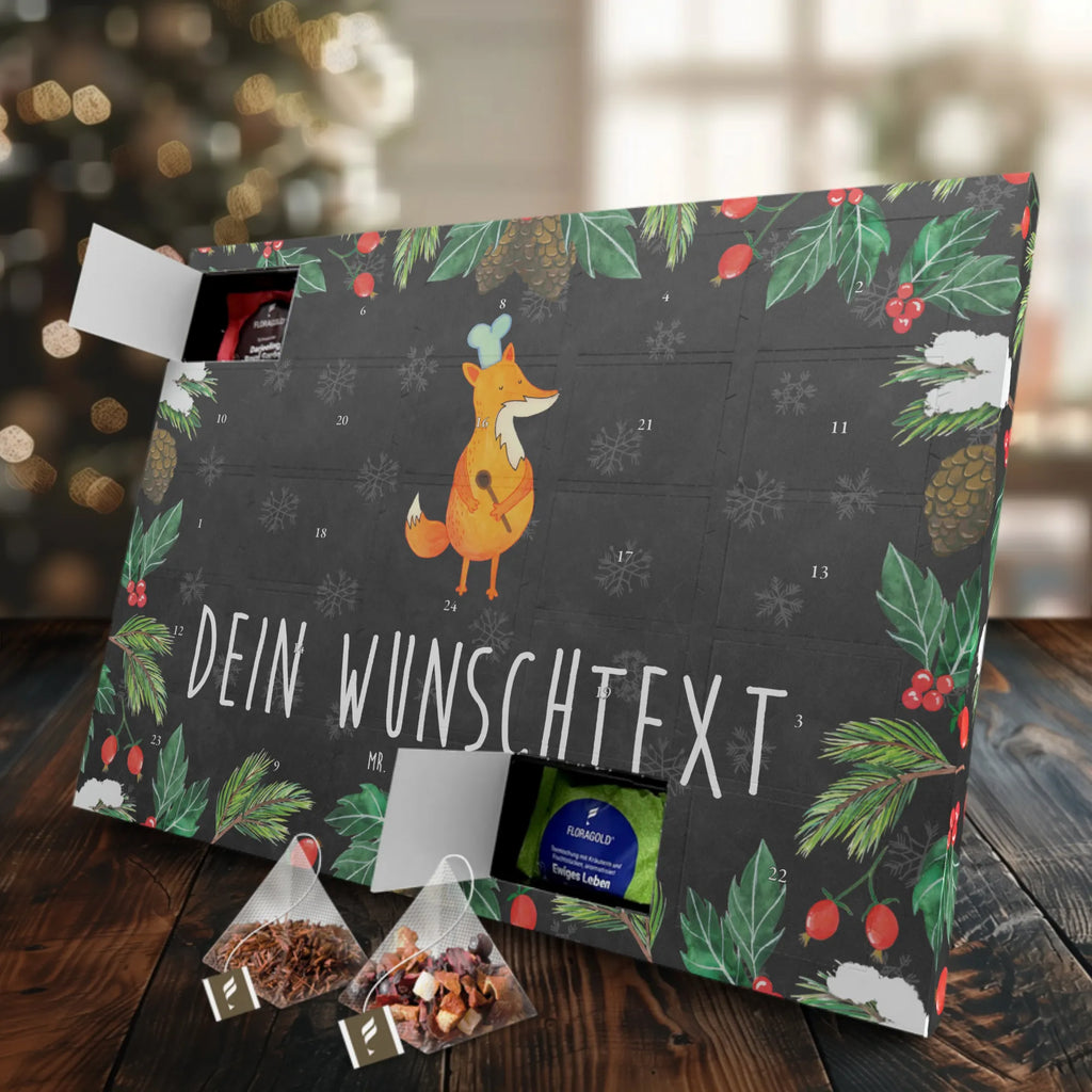 Personalisierter Tee Adventskalender Fuchs Koch Personalisierter Tee Adventskalender, Fuchs, Köche, Küche Deko, Koch Geschenk, Küche Spruch, Party Spruch, Füchse, Spruch Lustig, Witzig, Bäcker