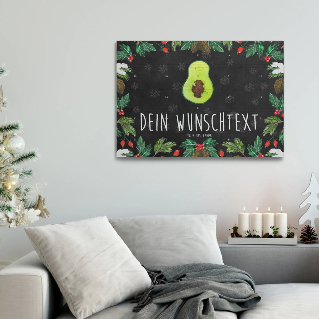 Personalisierter Tee Adventskalender Avocado Kern Personalisierter Tee Adventskalender, Vegan, Gesund, Avocado, Veggie, Avokado, Spruch Leben, Pflanze, Avocadokern, Kern