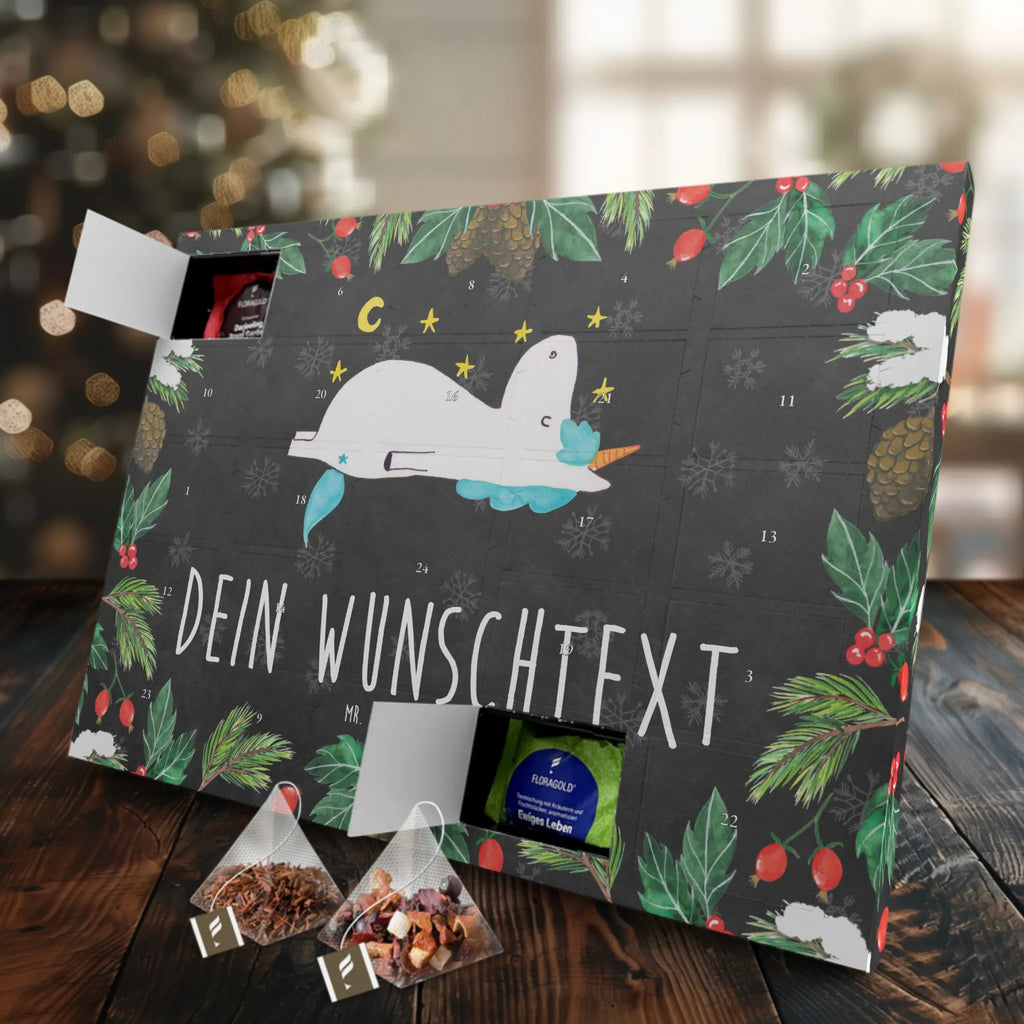 Personalisierter Tee Adventskalender Einhorn Sternenhimmel Personalisierter Tee Adventskalender, Einhorn, Einhorn Deko, Einhörner, Unicorn, Dachschaden, Sternenhimmel, Sterne, Verrückt