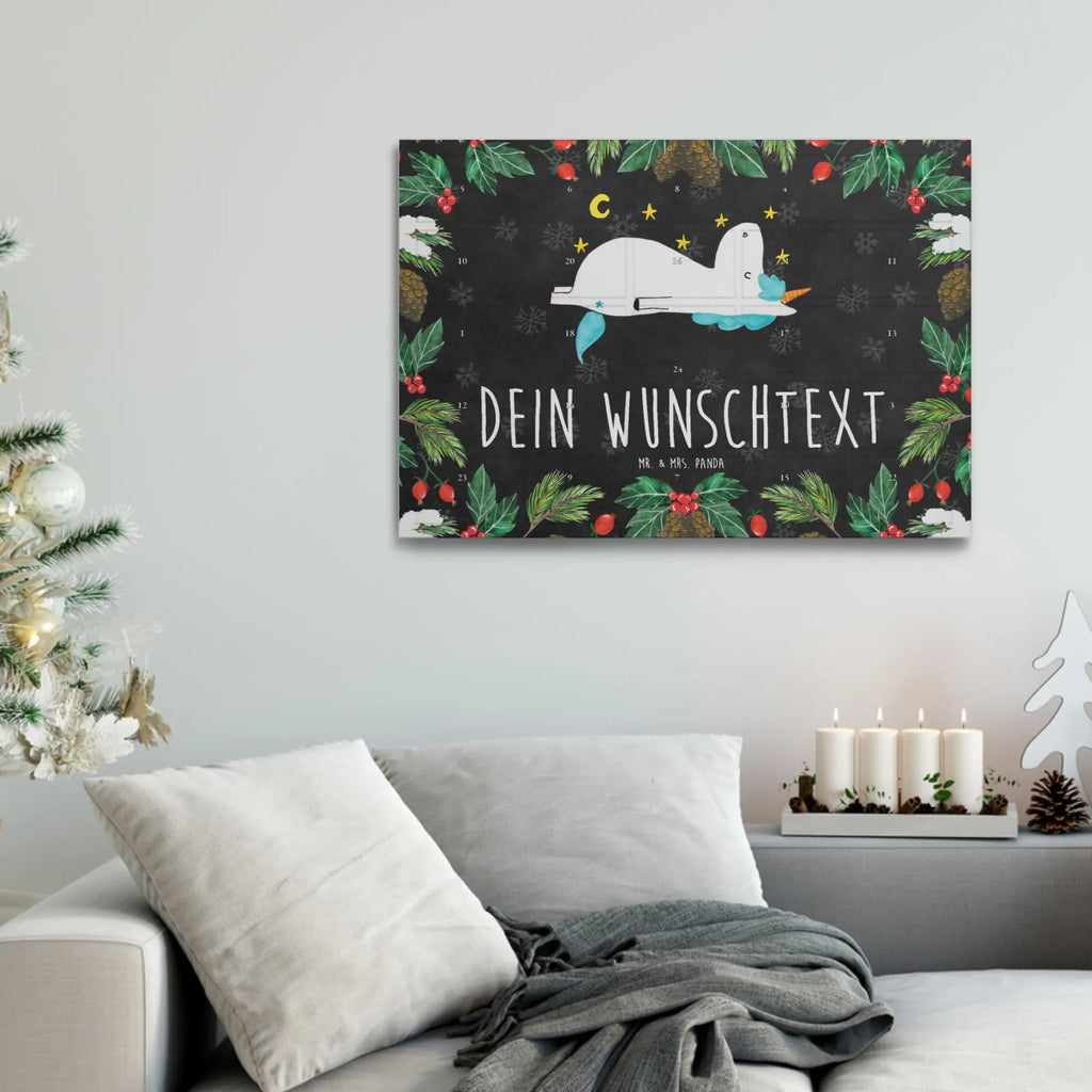 Personalisierter Tee Adventskalender Einhorn Sternenhimmel Personalisierter Tee Adventskalender, Einhorn, Einhorn Deko, Einhörner, Unicorn, Dachschaden, Sternenhimmel, Sterne, Verrückt