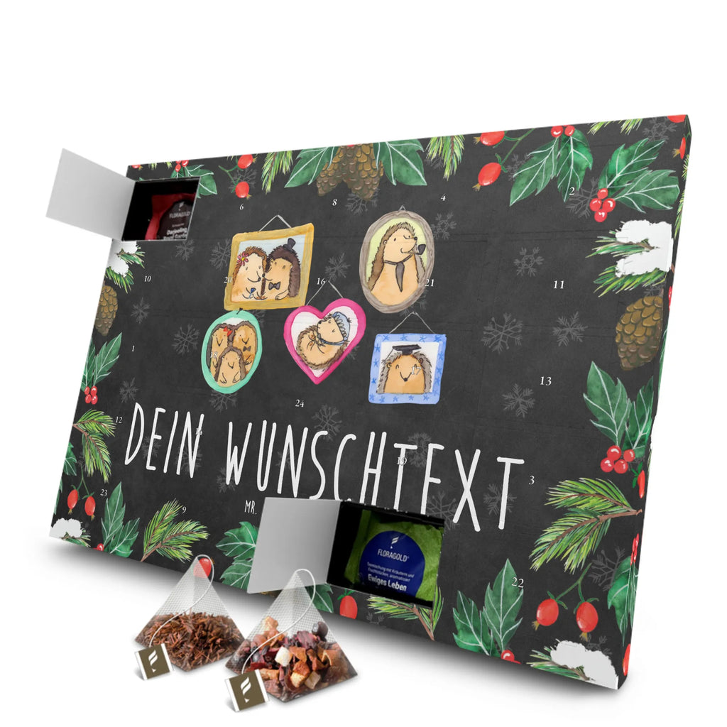 Personalisierter Tee Adventskalender Igel Familie Personalisierter Tee Adventskalender, Mama, Oma, Opa, Schwester, Papa, Bruder, Muttertag, Vatertag, Familie, Igel, Bilder, Glück, Liebe, Zusammenhalt