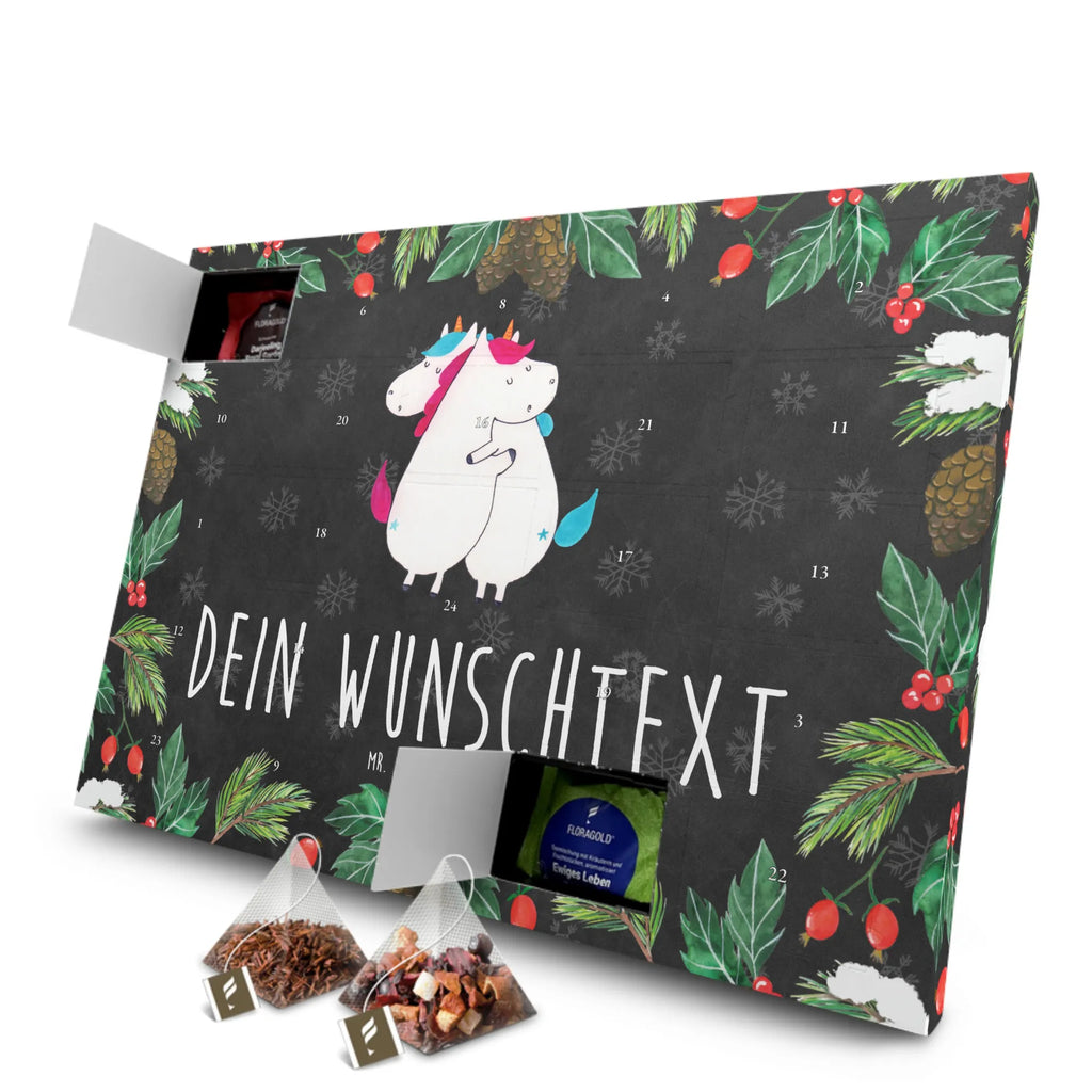 Personalisierter Tee Adventskalender Einhörner Umarmen Personalisierter Tee Adventskalender, Unicorn, Einhorn, Einhörner, Einhorn Deko, Geschwister, Familie, Schwester, Liebe, BFF, Freundinnen, Schwestern, Freundin, Sister