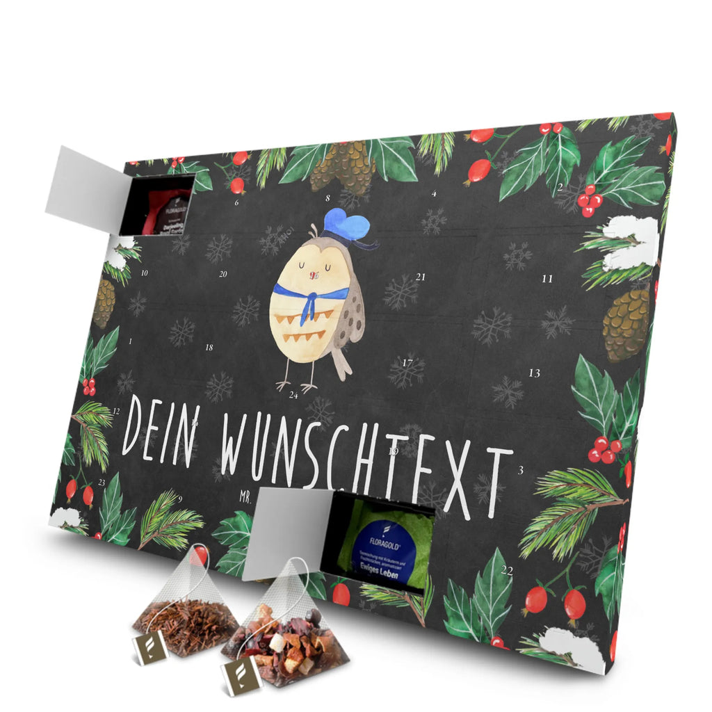Personalisierter Tee Adventskalender Eule Matrose Personalisierter Tee Adventskalender, Eule, Eule Deko, Seefahrer, Ehe, Owl, Heimathafen, Eule Spruch, Freundin, Hochzeitstag Geschenk, Wortspiel Lustig, Matrose