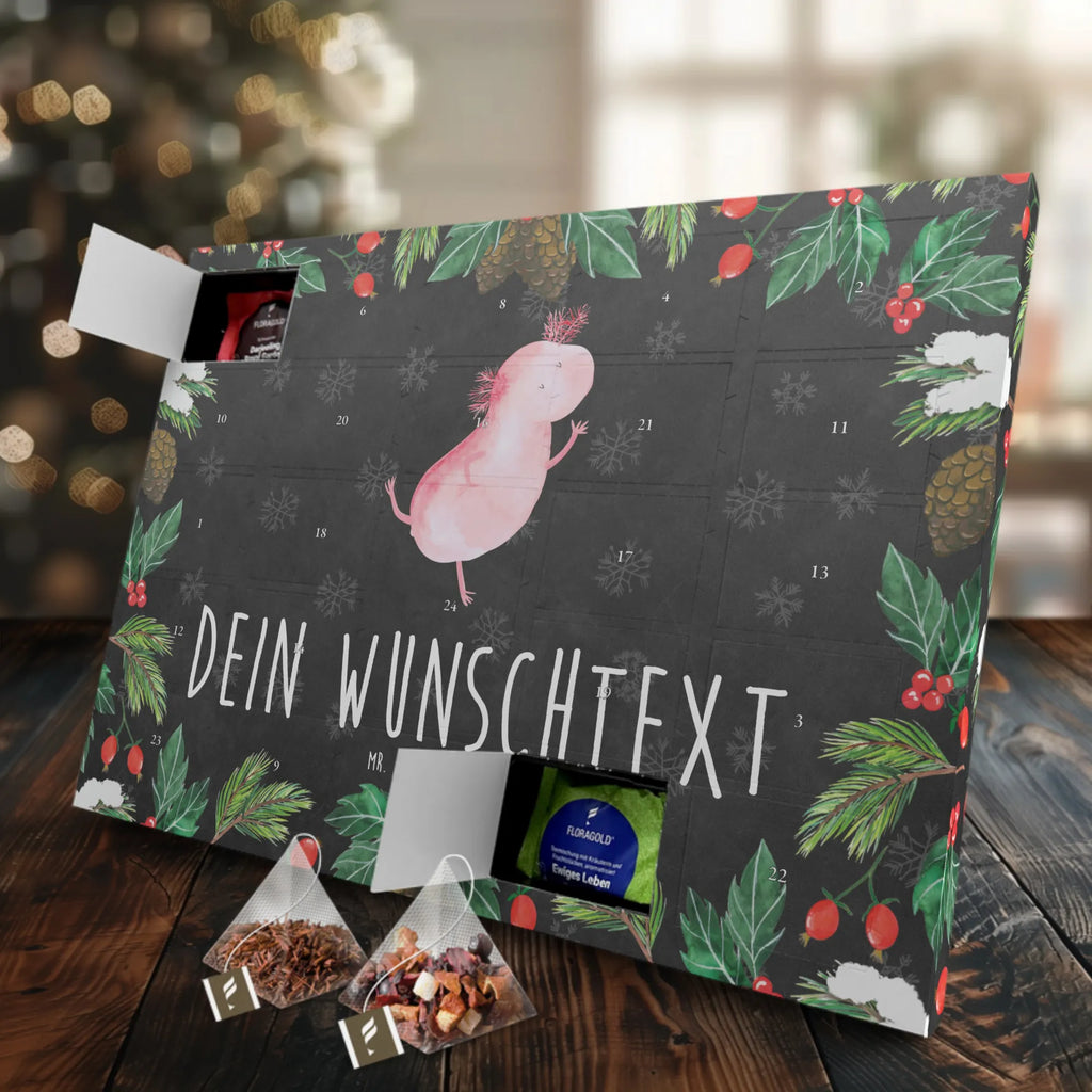 Personalisierter Tee Adventskalender Axolotl Tanzen Personalisierter Tee Adventskalender, Axolotl, Molch, Verrückt, Schwanzlurch, Beste Freundin, Freundin, Axolot, Lurche, Dachschaden, Sterne, Lurch