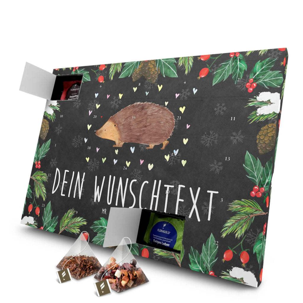 Personalisierter Tee Adventskalender Igel Herzen Personalisierter Tee Adventskalender, Tiermotive, Tiere, Gute Laune, Lustige Sprüche, Liebe, Leben, Herzen, Igel, Kuss, Herz, Vertrauen