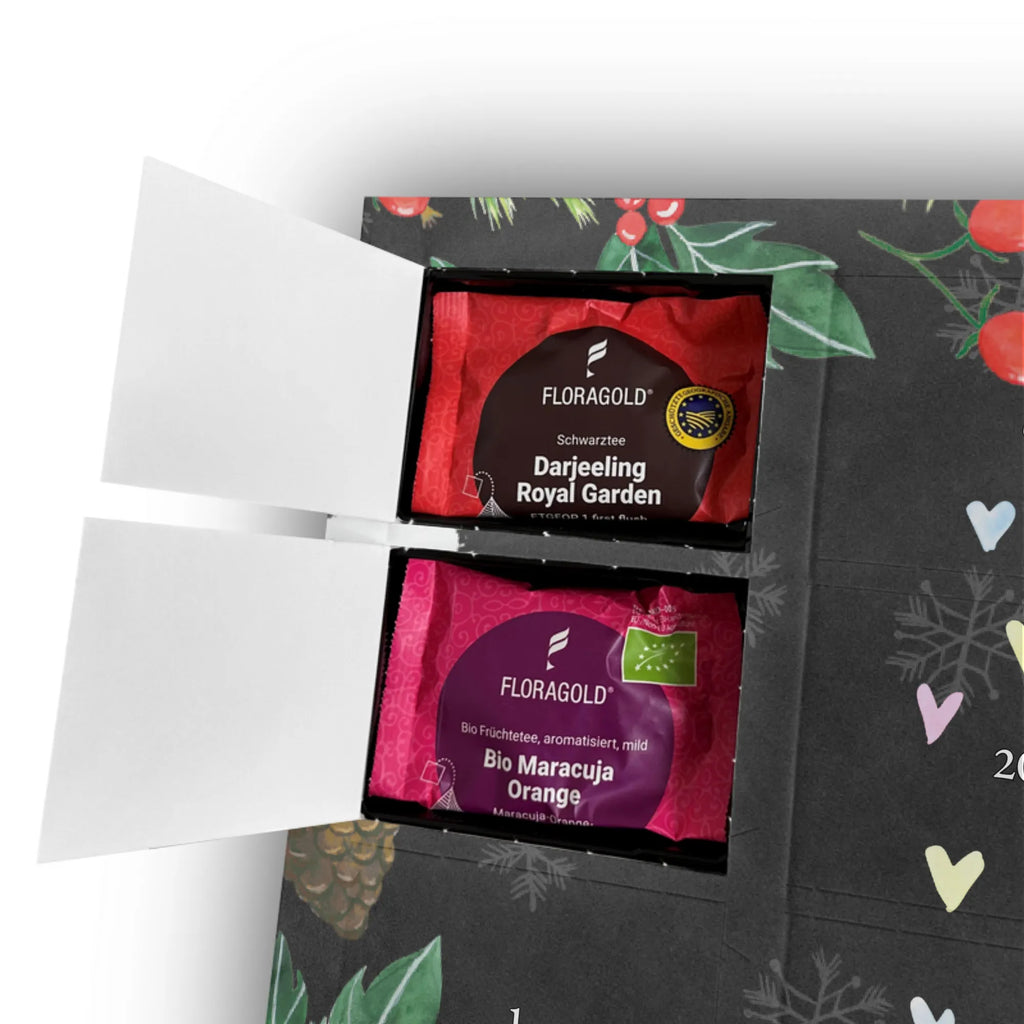 Personalisierter Tee Adventskalender Igel Herzen Personalisierter Tee Adventskalender, Tiermotive, Tiere, Gute Laune, Lustige Sprüche, Liebe, Leben, Herzen, Igel, Kuss, Herz, Vertrauen