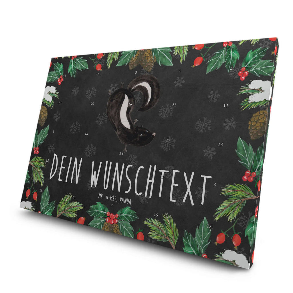 Personalisierter Tee Adventskalender Stinktier Handstand Personalisierter Tee Adventskalender, Skunk, Stinktier, Raubtier, Wildtier, Spielplatz, Verpielt, Stinker, Kind, Stinki