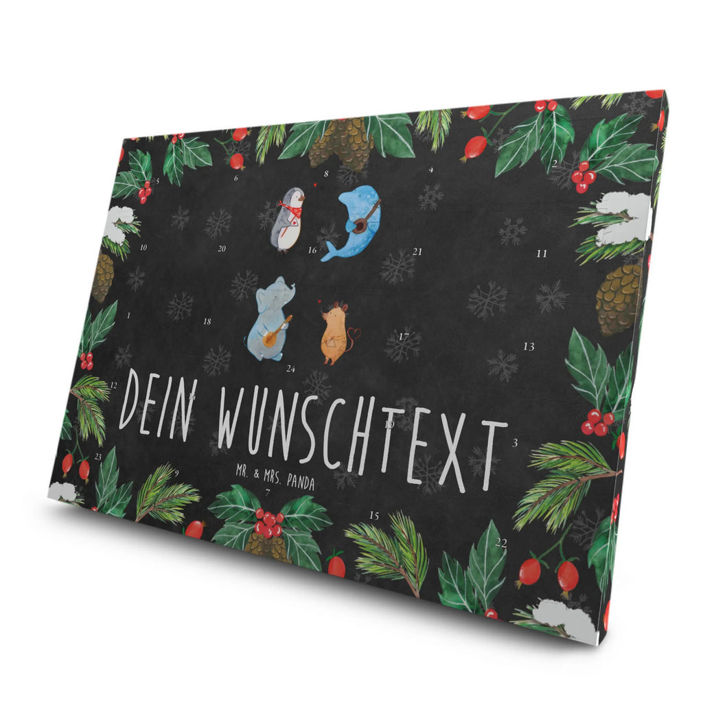 Personalisierter Tee Adventskalender Big Band Personalisierter Tee Adventskalender, Tiermotive, Tiere, Gute Laune, Lustige Sprüche, Delfin, Musik, Musikanten, Band, Triangel, Pinguin, Elefant, Maus, Gitarre, Hund