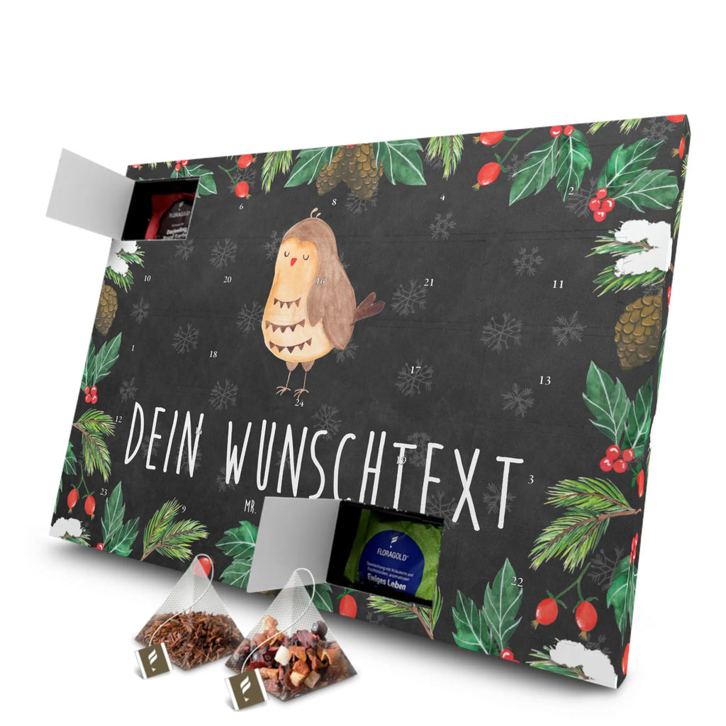 Personalisierter Tee Adventskalender Eule Zufrieden Personalisierter Tee Adventskalender, Eule, Eule Spruch, Spruch schön, Geschenk Hochzeitstag, Wortspiel Lustig, Liebe Spruch, Romantisch, Eule Deko, Owl