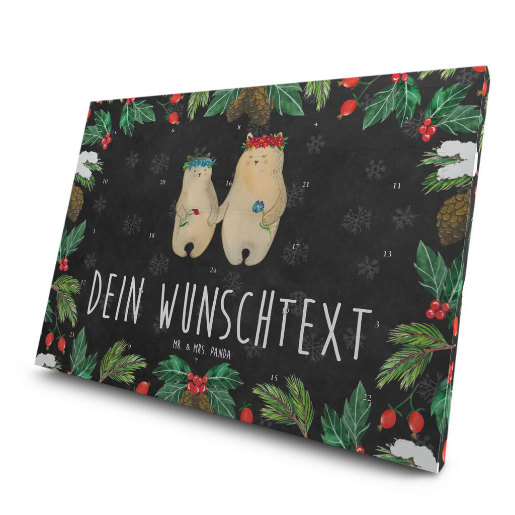Personalisierter Tee Adventskalender Bären mit Blumenkranz Personalisierter Tee Adventskalender, Mama, Oma, Opa, Schwester, Papa, Bruder, Muttertag, Vatertag, Familie, Lieblingsmensch, Töchter, Geschenk Mama. Muttertag, Lieblingsmama, Mami, Bären, Beste Mutter, Mutter, Mutti, Bär, Vorbild, Tochter, Kinder, Kind, Family, Weltbeste Mama