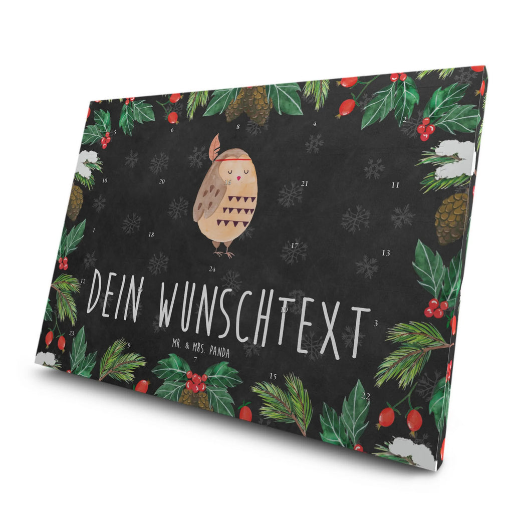 Personalisierter Tee Adventskalender Eule Federschmuck Personalisierter Tee Adventskalender, Eule, Dekoration, Owl, Eule Deko, Das Leben Ist Ein Abenteuer, Reisespruch, Federschmuck