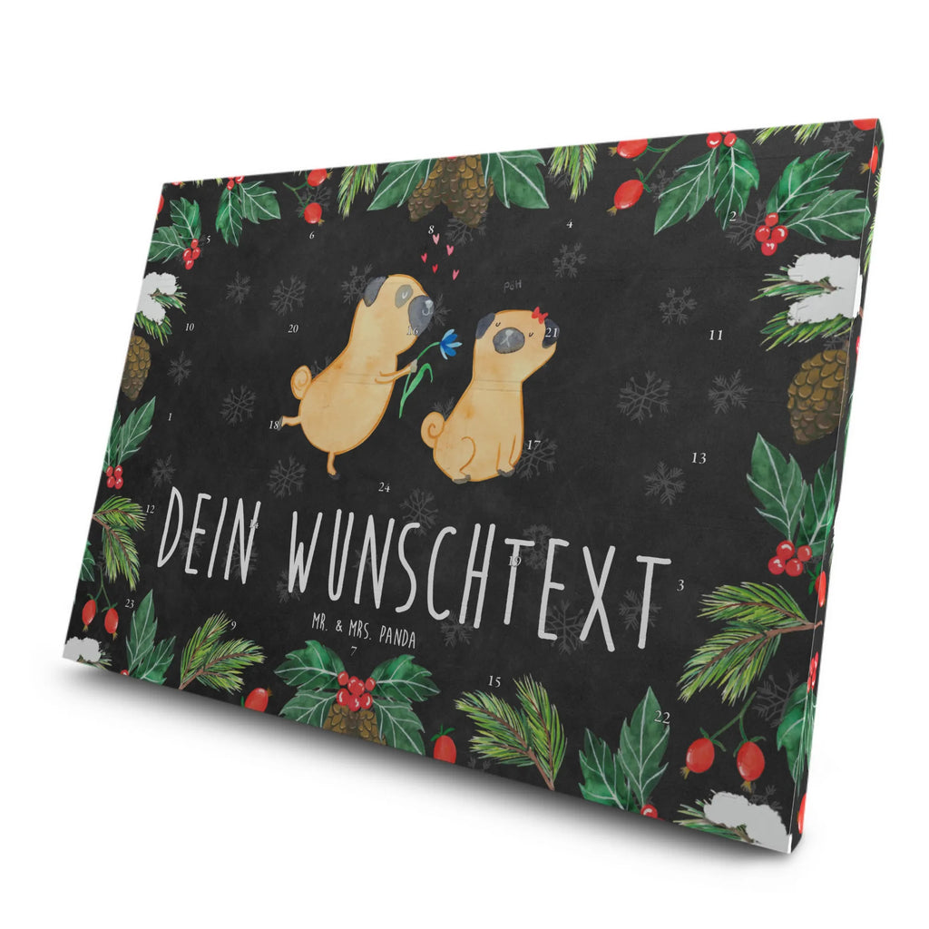 Personalisierter Tee Adventskalender Mops Verliebt Personalisierter Tee Adventskalender, Hunderasse, Tierliebhaber, Hundemotiv, Haustier, Hundebesitzer, Hund, Sprüche, Hundeliebe, Mops, Liebe, Partner, Verliebt, Liebesspruch. Verlobt, Geschenk Freund, Möpse