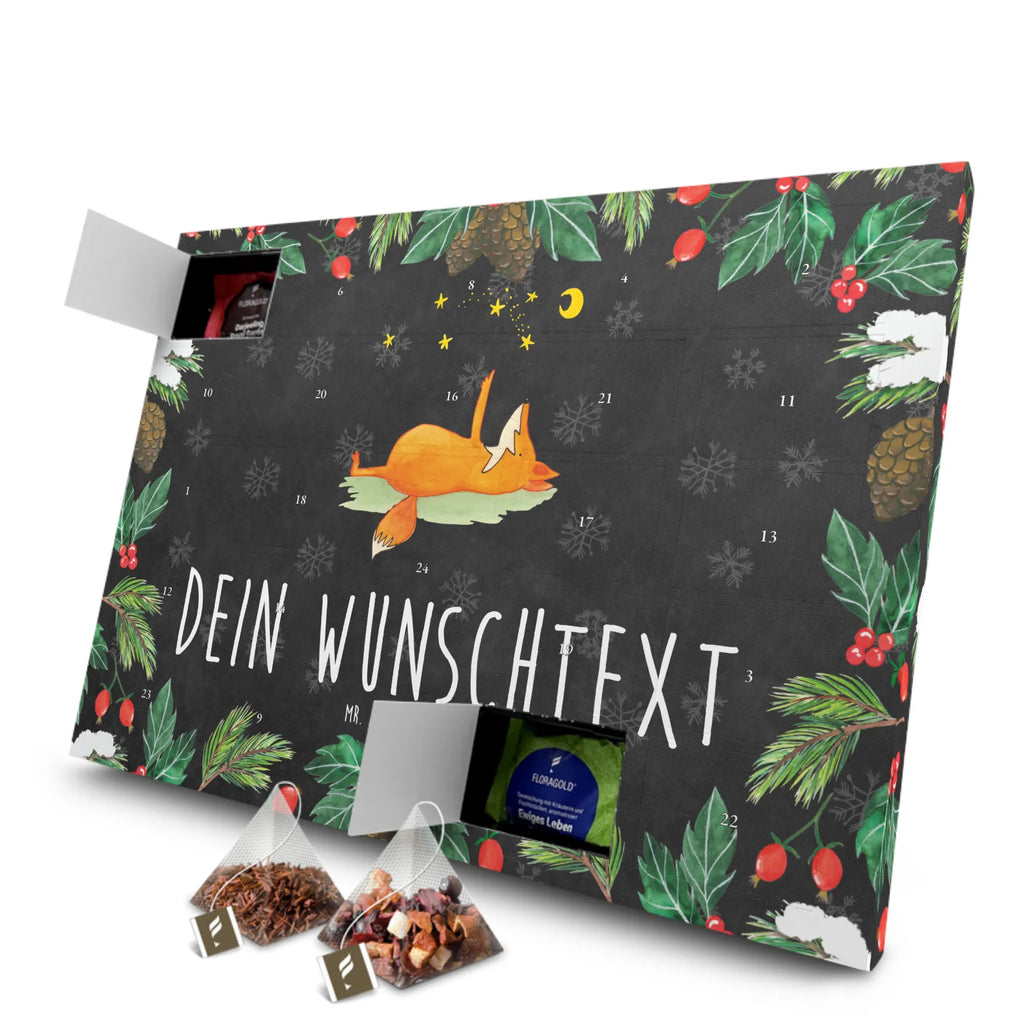 Personalisierter Tee Adventskalender Fuchs Sterne Personalisierter Tee Adventskalender, Fuchs, Spruch Positiv, Tröstende Worte, Spruch schön, Always Look On The Bright Side Of Life, Romantik, Füchse