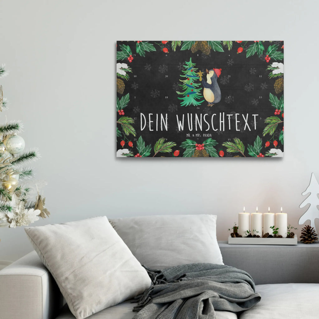 Personalisierter Tee Adventskalender Pinguin Weihnachtsbaum Personalisierter Tee Adventskalender, Nikolaus, Winter, Advent, Heiligabend, Wintermotiv, Weihnachten, Weihnachtsdeko, Pinguin